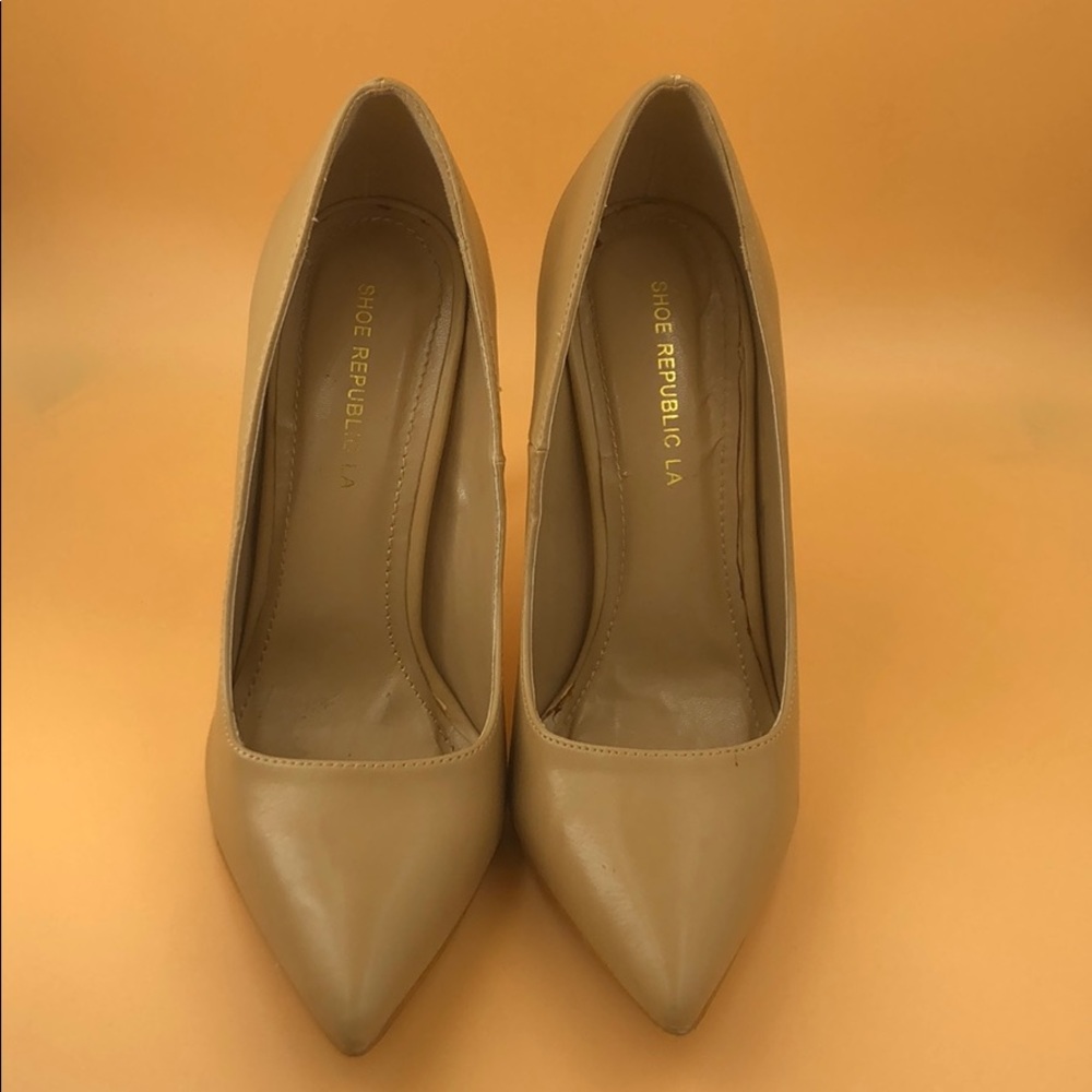 Tan pumps